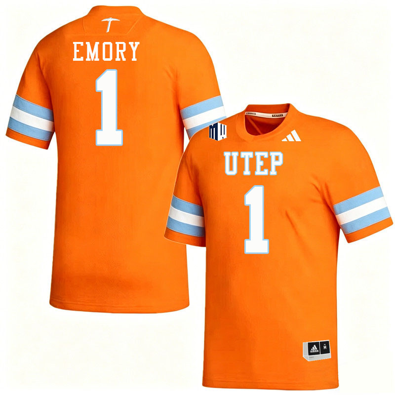 UTEP Miners #1 Ashten Emory College Football Jerseys,Uniforms-Orange